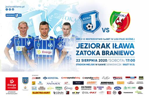 forBET IV liga: Zapowiedź meczu Jeziorak Iława – Zatoka Braniewo. Lider przyjeżdża do Iławy